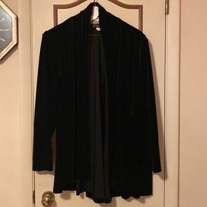 Black Velvet Jacket and Skirt Set